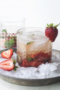wedding photo - Strawberry Mint Bourbon Smash