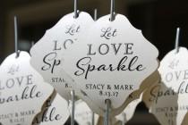 wedding photo - Sparkler Tags - Wedding Sparkler Send Off  - Wedding Sparkler Tags - Let Love Sparkle  (Set of 25)