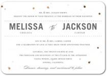 wedding photo - Lightly Dotted - Signature Foil Wedding Invitations In Cashmere Pink Or Mint 
