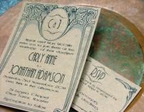 wedding photo - Art Deco wedding invitations: art nouveau wedding invitations