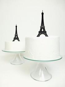 wedding photo - Eiffel Tower Cake Topper
