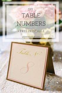 wedding photo - Wedding Table Numbers with Print
