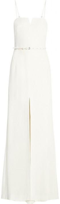 wedding photo - Halston Heritage Belted crepe gown