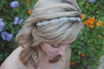 wedding photo - Rhinestone bridal headband, wedding headband, wedding hair accessories, crystal headband, Bridal Headpiece, bridesmaid, Flower Girl, Prom