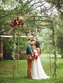 wedding photo - Bohemian Jewel-Tone Wedding Inspiration