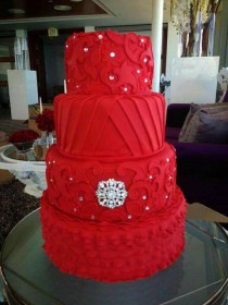 wedding photo - Red Wedding Cake