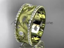 wedding photo -  14kt yellow gold diamond engagement ring, wedding band ADLR121BA