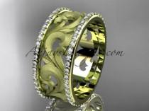 wedding photo -  14kt yellow gold diamond engagement ring, wedding band ADLR121BD