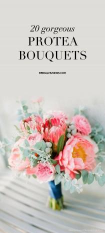 wedding photo - Trend Alert: 20 Gorgeous Protea Bouquets