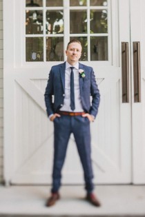 wedding photo - Navy Groomsmen Suit 