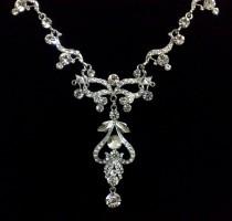 wedding photo - Statement Bridal Necklace, Art Nouveau Necklace, Victorian Wedding Jewelry, NOVA