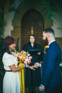 wedding photo - This WWII Inspired Elopement At The Santa Barbara County Courthouse Took Us Back In Time