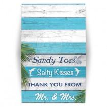 wedding photo - Thank You Card - Turquoise Sandy Toes Salty Kisses