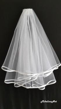 wedding photo - White Wedding Veil, Two Layers