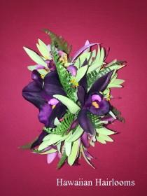 wedding photo - Royal Hawaiian Orchids Hair clip.