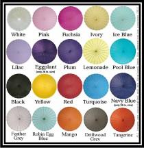 wedding photo - Plain colored Parasol to use for Bridesmaid to carry or DIY painting