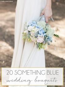 wedding photo - Something Blue Wedding Bouquets