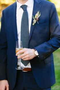 wedding photo - Blue Tuxedo for Groom