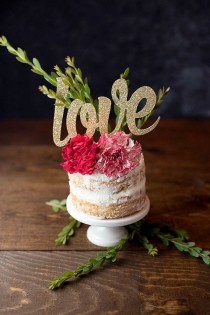 wedding photo - Love Cake Topper, Anniversary Cake Topper, Bridal Shower Cake Topper, Cake Topper Wedding, Valentine's Day Cake Topper, Personalized Custom