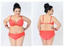 wedding photo -  Watermelon Red Solid Color High Flexibility Sexy Halter Plus Size Bikini With Widening And Thickening Lidyy1605241075