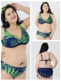 wedding photo -  Green Printing New Style Plus Size Sexy Womens Bikini Suit Lidyy1605241043