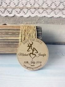 wedding photo -  Save the Date magnets Deer Save the Date Rustic Save the Date