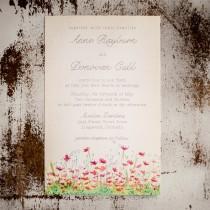 wedding photo - Floral Wedding Invitation, Garden Wedding Invitation, Boho wedding invitation, rustic wedding invitation flower wedding - The Meadow