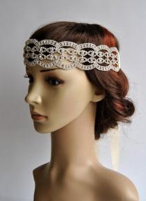 wedding photo - Glamour Rhinestone flapper Gatsby Headband, Wedding Headband, Crystal Headband, Wedding Headpiece, Bridal Headpiece, 1920s Flapper headband