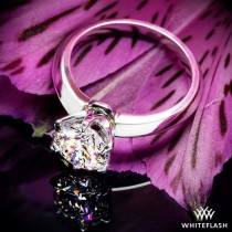 wedding photo - Platinum Knife-Edge Solitaire Engagement Ring