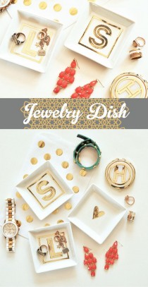wedding photo - Jewelry Dish Monogram Jewelry Dish Ring Dish Monogram Dish Bridesmaid Ring Dish Bridesmaid Jewelry Dish (EB3125M)