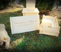 wedding photo - Wood Storage for Jenga, Custom Engraved Wood Box, Alternative Wedding Guestbook, Recipe box, Wedding Box, Perfect for Giant size Jenga