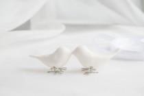 wedding photo - Wedding White Birds Cake Topper Birds in Love Wedding birds favors Wedding Planning Decor Decorations