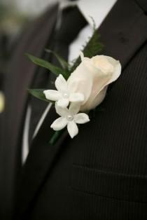 wedding photo - White Rose Boutonnieres
