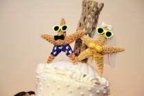 wedding photo - Starfish Wedding Cake Topper
