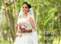 wedding photo - Veils by EWO Bridal: Fingertip Veil, Alencon Lace, Re-embroidered Lace, White Lace bridal veil, Scallop Lace Veil, Bridal Hair Accessories
