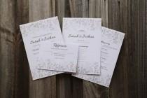 wedding photo - Printable Wedding Invitation Suite + Programs Floral Rustic