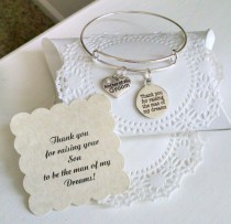 wedding photo - Mother Of The Groom Gift, Mother In Law, Thank You For Raising The Man Of My Dreams, Mother In Law Bracelet