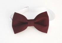 wedding photo - Deep Burgundy bow-tie - baby bow tie - boy bow tie - adult bow tie - dark wine bow tie - adjustable bow tie