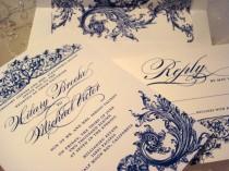 wedding photo - Wedding Invitation Duchess Collection - Invitation Reply and Royal Lined Envelope