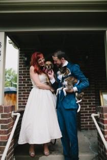 wedding photo - Retro Inspired Backyard & Amusement Park Wedding