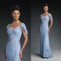 wedding photo -  Noble Ronald Joyce 2016 Mother Of The Bride Dresses For Wedding Lace Applique Chiffon Mothers Dress Long Beads Mother's Formal Wear Cheap Online with $91.32/Piece o