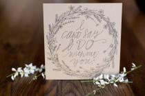 wedding photo - Will You Be My Bridesmaid Flat Card, Sweet Wreath