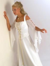 wedding photo - Detachable Sleeves (Renaissance, Medieveal, Fantasy Style) For Bridal Dress Model Ophelia