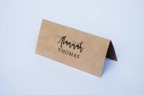 wedding photo - Wedding Place Cards Kraft Fold-over Placecards - Rustic Wedding Personalised Customised Place Cards