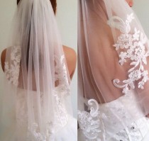 wedding photo - Single Wedding Veil Waist-length With Comb