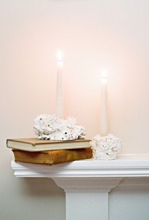 wedding photo - DIY Plaster Candlesticks