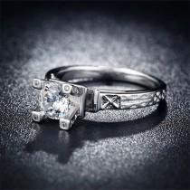wedding photo - Sterling Silver Ring Cubic Zirconia CZ Jewelry Silver Jewelry Eiffel Tower Engagement Ring Paris Jewelry Paris Ring 925 Sterling Silver