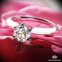 wedding photo - Platinum Classic 6 Prong Solitaire Engagement Ring