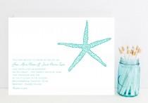 wedding photo - Starfish Wedding Invitation - Ocean, Beach Wedding Invitations
