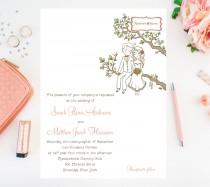 wedding photo - Bride and Groom Sitting in a Tree - Sweet, Unique Wedding Invitations